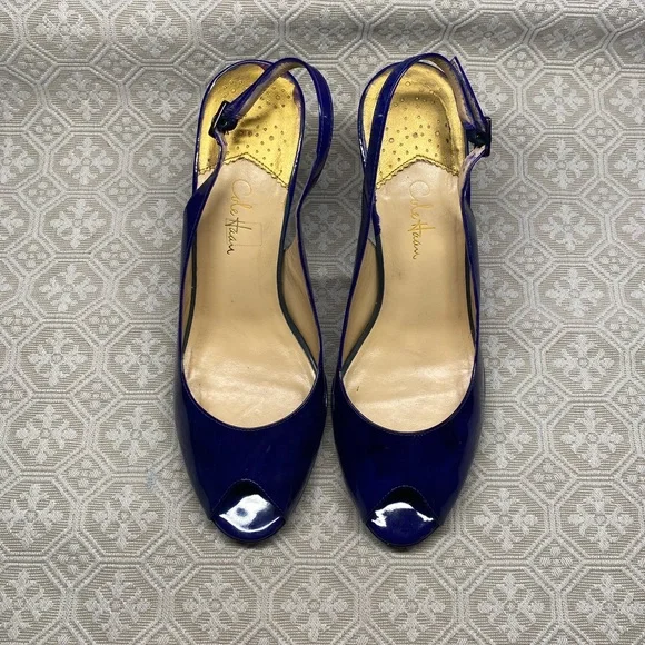 SOLD Custom Dyed Blue Cole Haan Heels - Picture 3 of 7